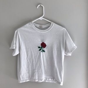 Brandy Melville Rose Crop Tee